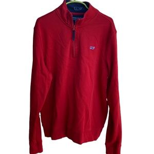 Boys 1/2 Zip Red Vineyard Vines Sweater Size Large 16